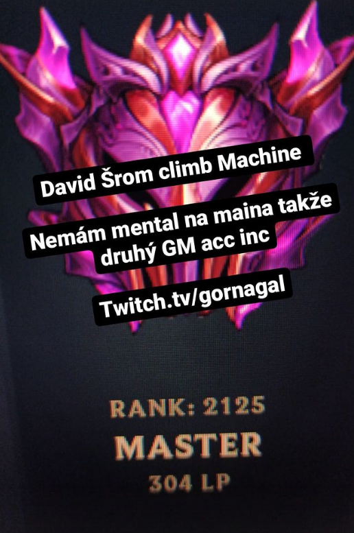 Climbuju druhý učet do Grandmasteru než prijde mental na challenger :/