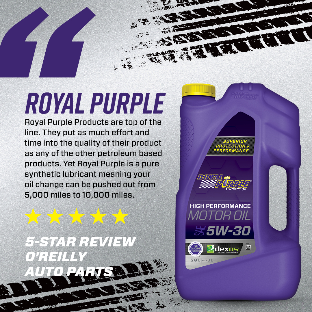 Royal Purple on X: See what our #LoyalToRoyal customers are saying about Royal  Purple's High Performance Synthetic Motor Oil. Royal Purple is the Official  Engine Oil for Formula DRIFT because @FormulaDrift drivers
