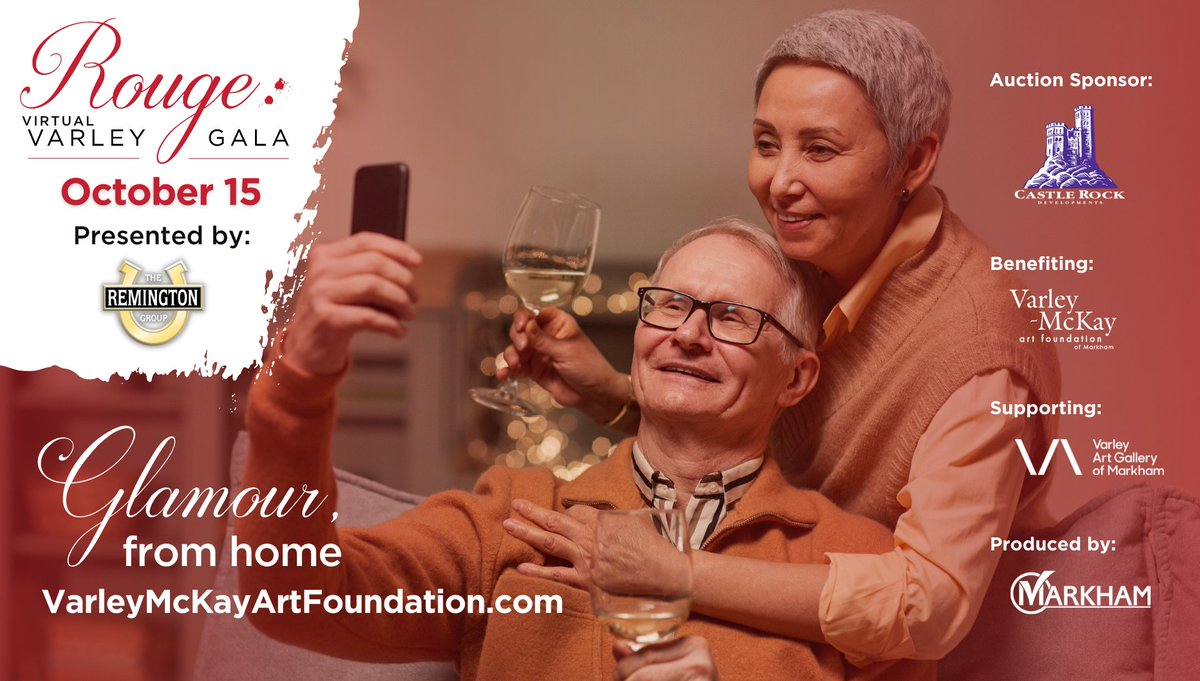 VarleyMckay's tweet photo. Treat yourself–for a cause! Support the arts in #Markham & experience the Rouge: #VirtualVarleyGala at home. Enjoy an evening of glitz & glamour hosted by @happyfeetholmes.
Tickets: $80 at https://t.co/ZMjmeHDMo1
#MarkhamEvents #MarkhamCares https://t.co/pn0wjgTZnX