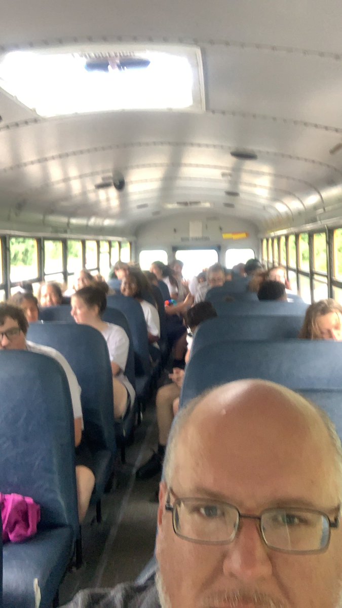 On a 🚌. First away game since October 2019. Go Band!