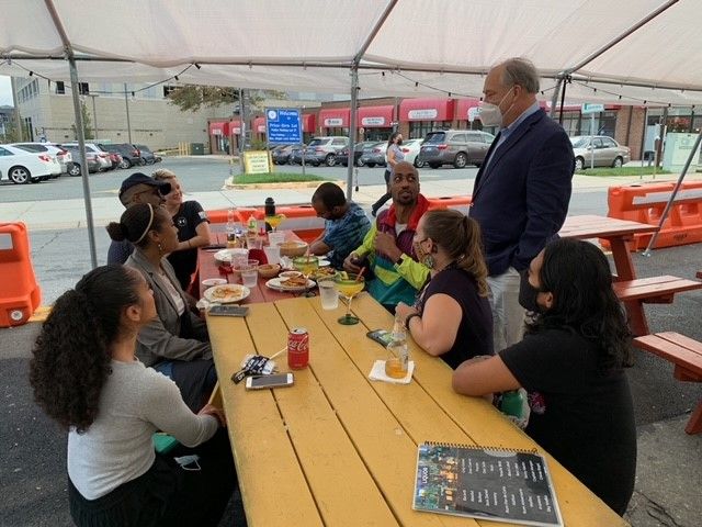 Also on my #SmallBizSummer tour today, I met with <a href="/MontgomeryCoMD/">Montgomery County MD Government</a> businesses around the Wheaton Streetery. Our <a href="/MCDOTNow/">Montgomery County, MD - Dept. of Transportation</a> Shared Streets program opens public spaces for in-street activities such as outdoor dining.
 <a href="/MOCOBizSolution/">MOCOBizSolutions</a> <a href="/think_moco/">MCEDC</a>