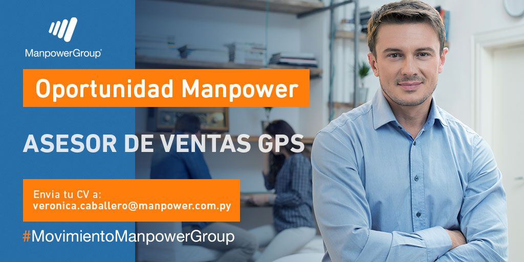ManpowerGroup Py (@manpowergrouppy) on Twitter photo ¡ATENCIÓN ASUNCIÓN!
Buscamos
𝐀𝐬𝐞𝐬𝐨𝐫 𝐝𝐞 𝐕𝐞𝐧𝐭𝐚𝐬 𝐆𝐏𝐒
📧 Personas interesadas enviar CV a veronica.caballero@manpower.com.py
#WePowerTheFutureOfWork #MovimientoManpowerGroup ¡ATENCIÓN ASUNCIÓN!
Buscamos
𝐀𝐬𝐞𝐬𝐨𝐫 𝐝𝐞 𝐕𝐞𝐧𝐭𝐚𝐬 𝐆𝐏𝐒
📧 Personas interesadas enviar CV a veronica.caballero@manpower.com.py
#WePowerTheFutureOfWork #MovimientoManpowerGroup