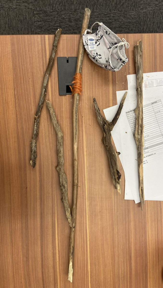 When your son brings all his treasures from nature KG and you find them on your desk. <a href="/EICSCatholic/">Elk Island Catholic Schools</a> #iloveit