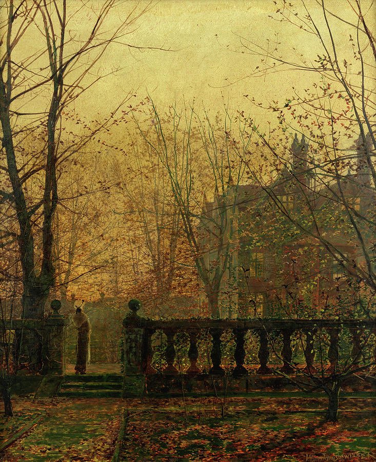 Some Victorian, autumnal magic just for you, by Grimshaw. I just love him. Night, all 💛