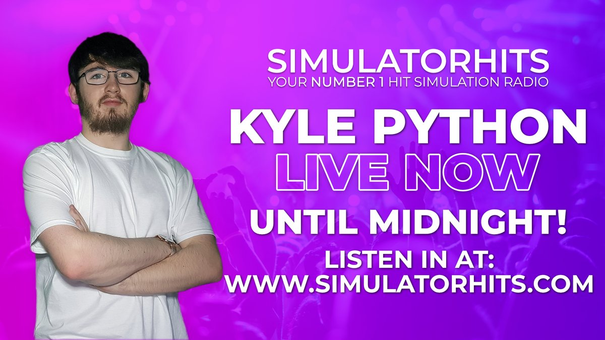 <a href="/KylePython/">𝙆𝙋</a> is in the mix for the next hour playing non-stop hits!

Get your requests sent in at simulatorhits.com/request