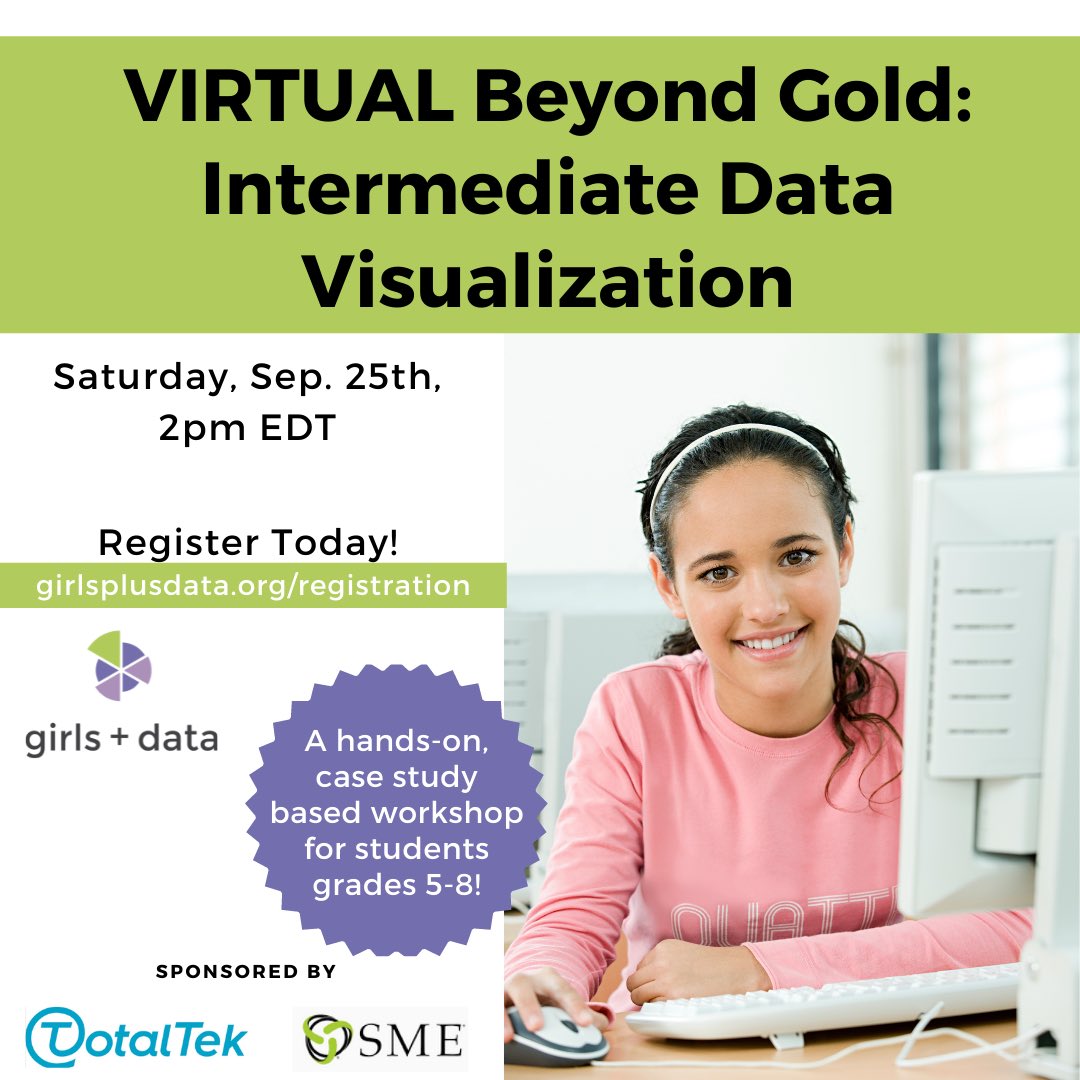 Register today! girlsplusdata.org/registration