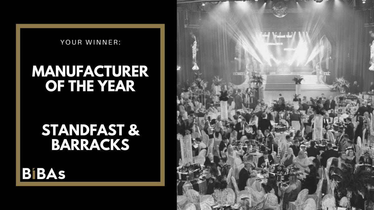 Next it's the Manufacturer of the Year award, presented tonight by Paul Williams of @mooreandsmalley. And the winner is @StandfastFabric! 👏 #Bibas2021