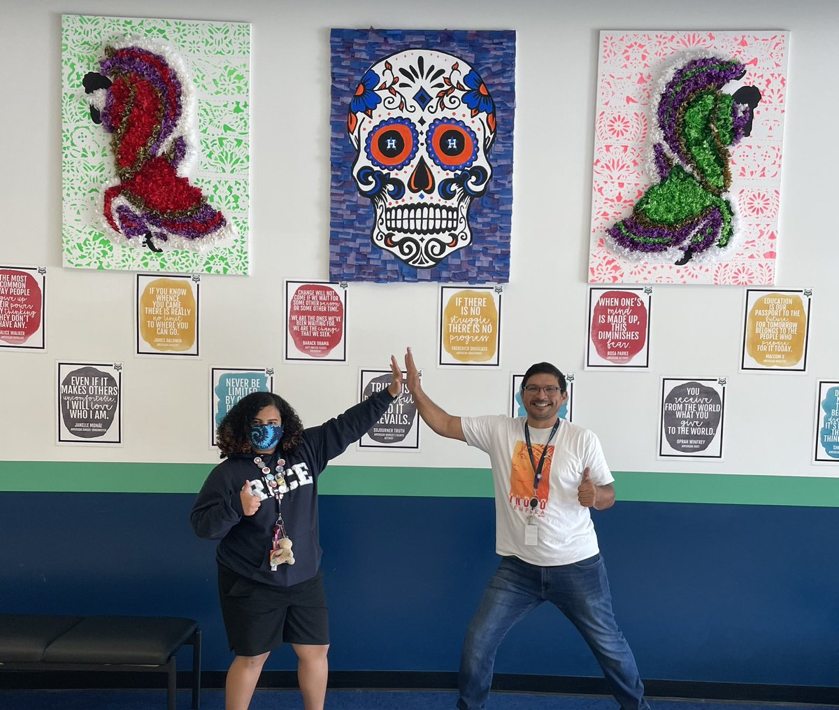 RonaldVCastro's tweet photo. @astros @JuliaMorales @blummer27 @RealToddKalas celebrating Hispanic Heritage and our Astros. @YESPrep https://t.co/13zUQusha5