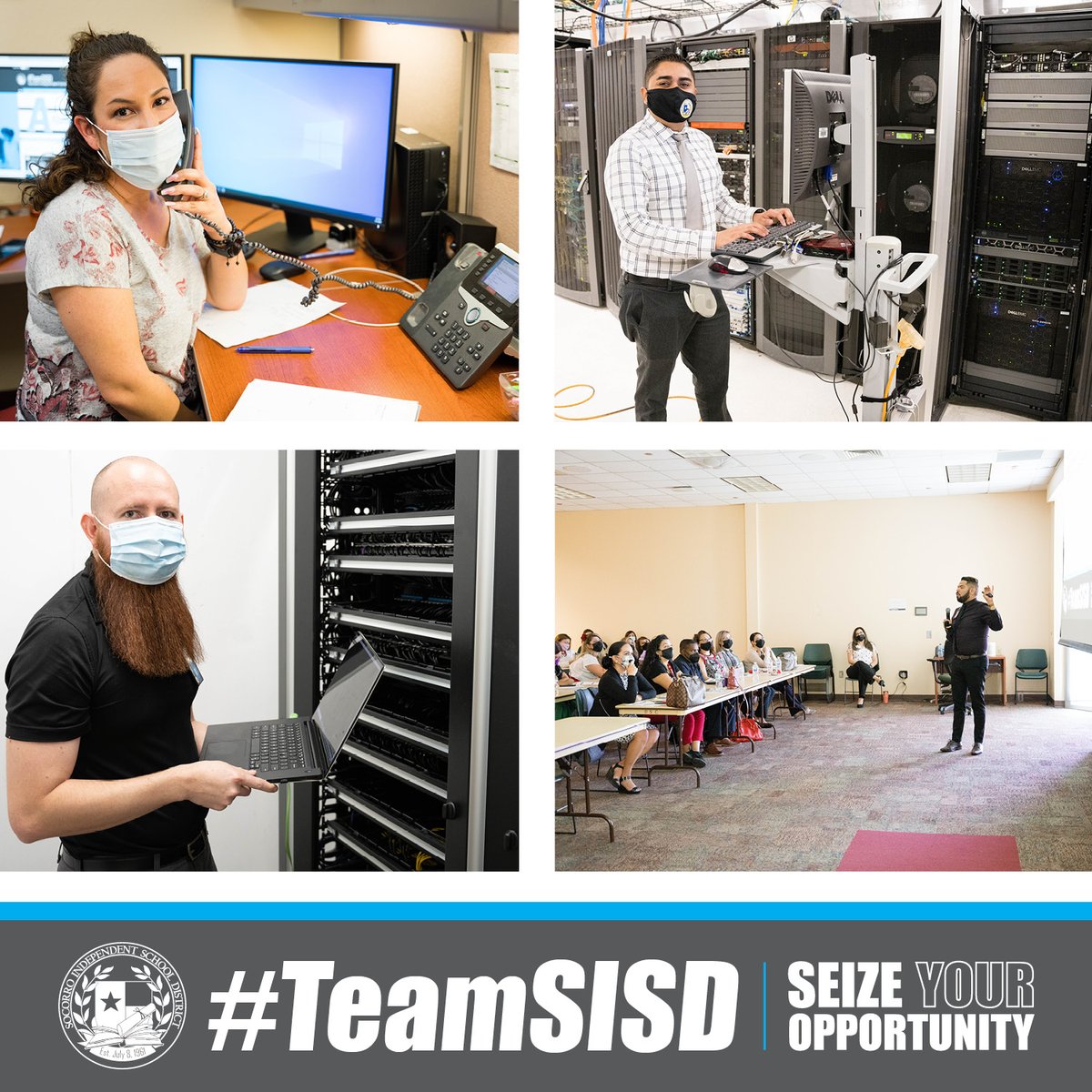 #TeamSISD Technology Services work day and night to keep the district at the forefront of technological innovation! Their expertise keeps our essential technologies running &amp; helps students excel with digital learning. Thank you for all you do! #ITProfessionalsDay