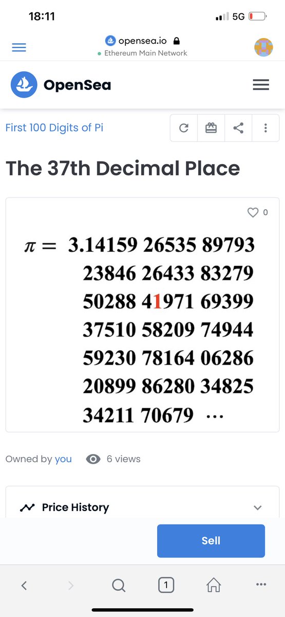 vikmny's tweet image. Bought these five today for 0.01ETH each ($34). (4/5 pictured)
Now they are worth  floorprice0.13 each ($442).
$170 -&amp;gt; $2210 within the day.
And even better is that I actually love this project! @PiDigitsNFT #nft #nfts #pidigits