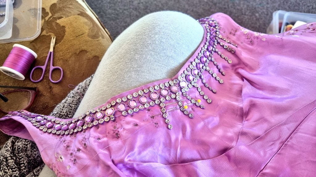 BRhonnie's tweet photo. Repairing costumes and vintage gowns are my forever #WIP when you work in costume hire.

#GKLSB https://t.co/EU5ASz5v4O