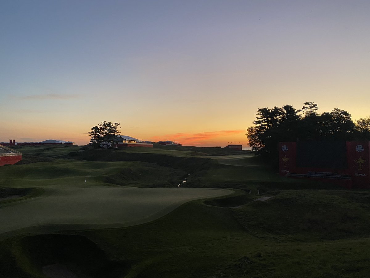 DSIGolf's tweet photo. Just another day at the office, but this place is a little special, come on europe  #RyderCup https://t.co/EbDvtha96h