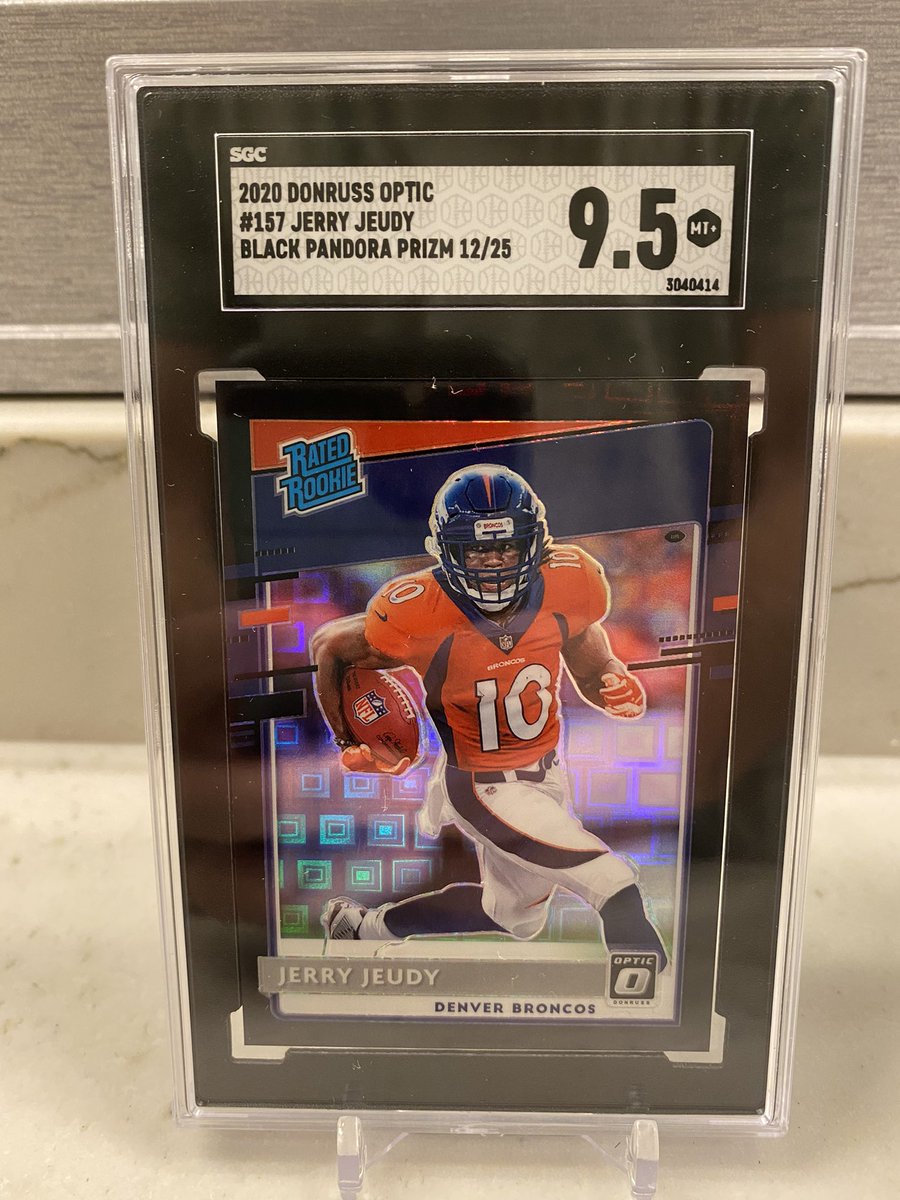 AtlRips's tweet image. 2020 Donruss Optic Jerry Jeudy Black Pandora /25 - SGC 9.5 - $275 @HobbyConnector @Hobby_Connect @sports_sell @CardboardEchoes