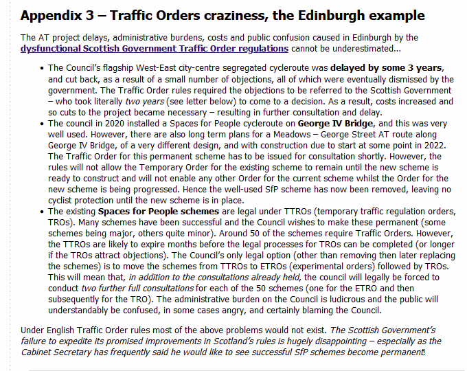 SpokesLothian's tweet photo. @SpokesPorty @patrickharvie #TrafficOrders
🙋♀️Yes, long overdue for @MathesonMichael MSP to sort the @scotgov TRO/ETRO mess
😞See attached its impact at @Edinburgh_CC
@CyclingEdin @edfoc @TransformScot @CyclingSurgeon @davidfkey @cocteautriplets @SP_NetZero @sto_paul @JimDensham @carltonreid @TransportXtra https://t.co/hu1g8uiKqy