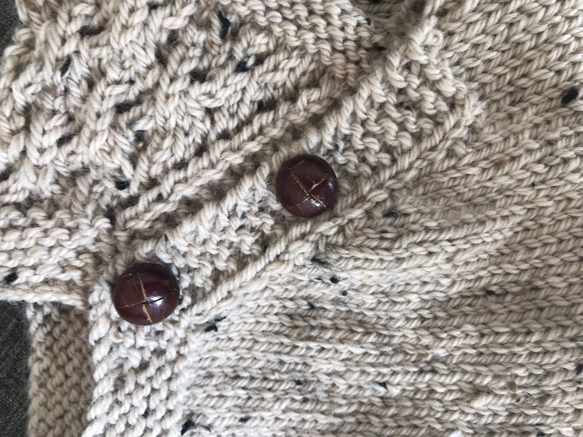 cheryl_uawa's tweet photo. Dug into the button tin for these little beauties. Think they're off one of my dad's cardigans back in the day. 60s vibe for a wee lassie in Scotland #GKLSB https://t.co/DRTxkmsRsh