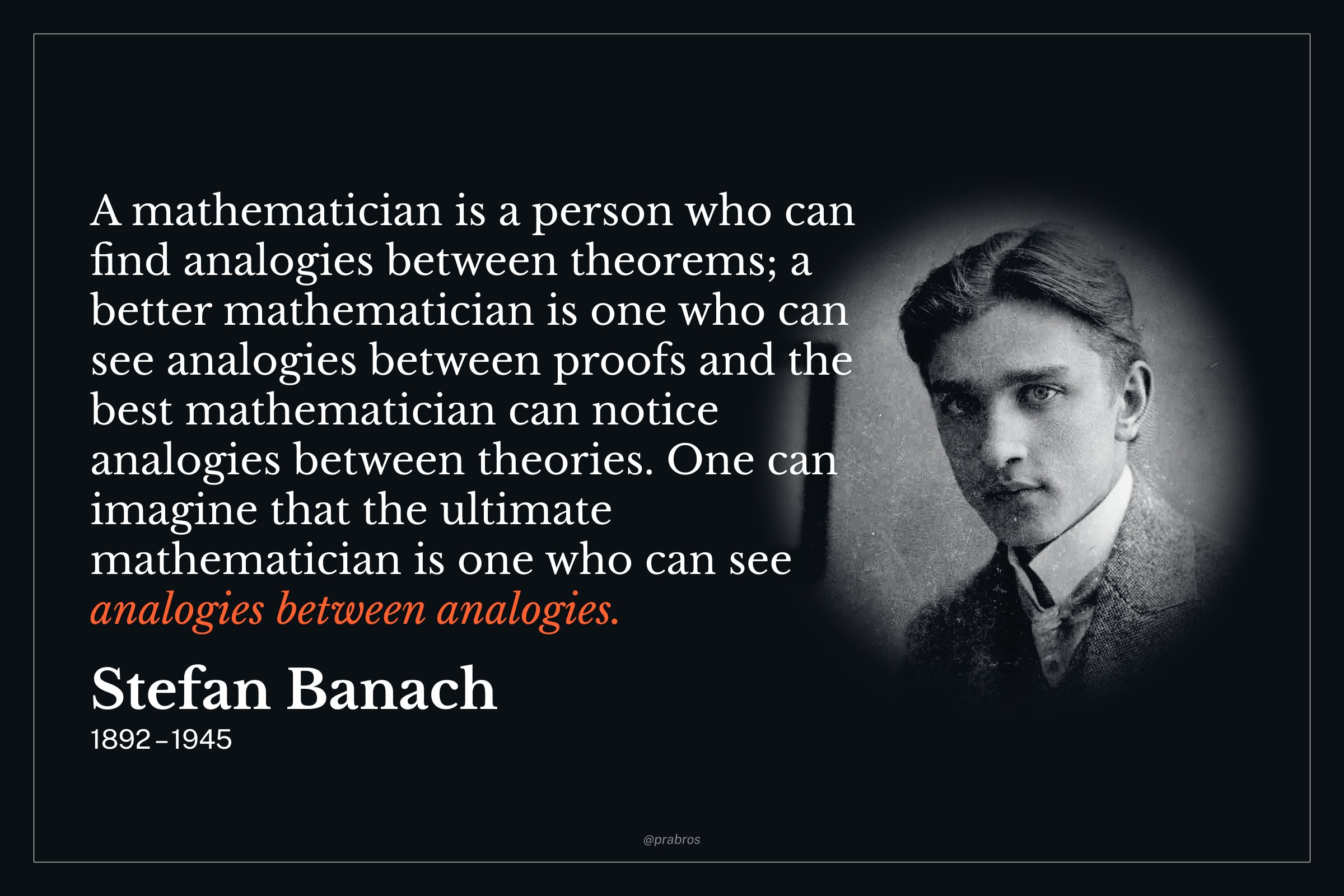 Prathyush on Twitter: "From my current point of understanding a good way to mathematics is as the science of rigorous analogy making from which you can derive computational content or conversely