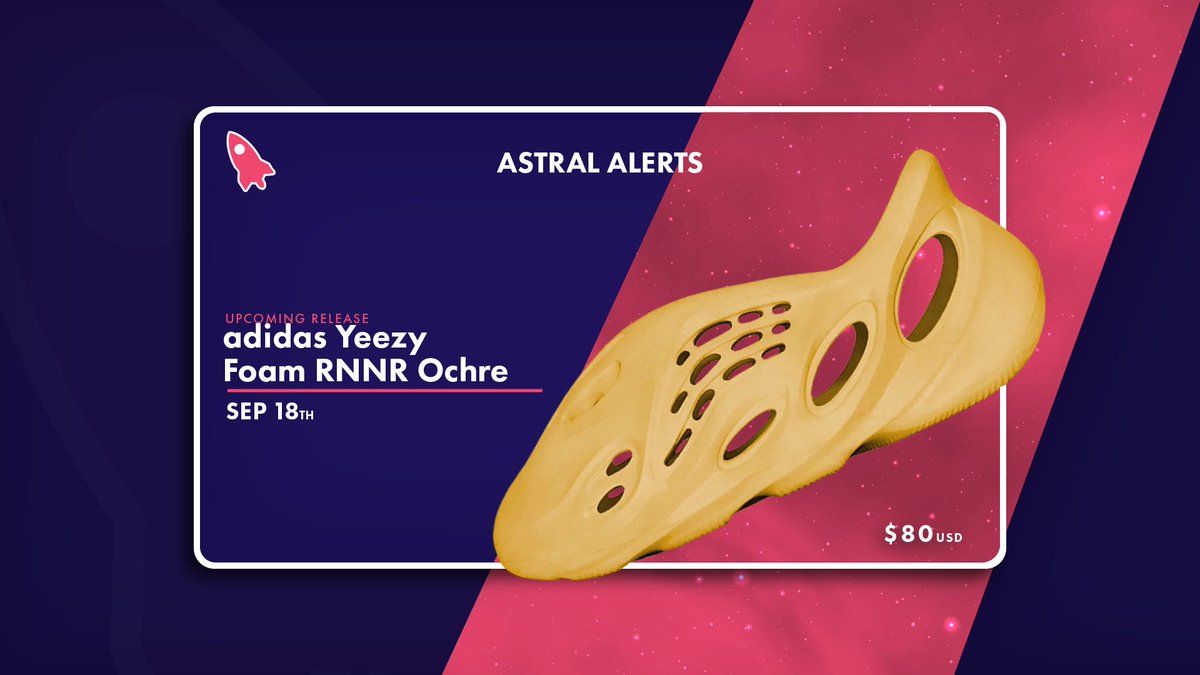 Yeezy Foam Runner 'Ochre' drops tomorrow! 🔥 Astral Alerts members are ready to destroy, thanks to our guides, predictions, ACO & more! Will you be copping a pair? 👀