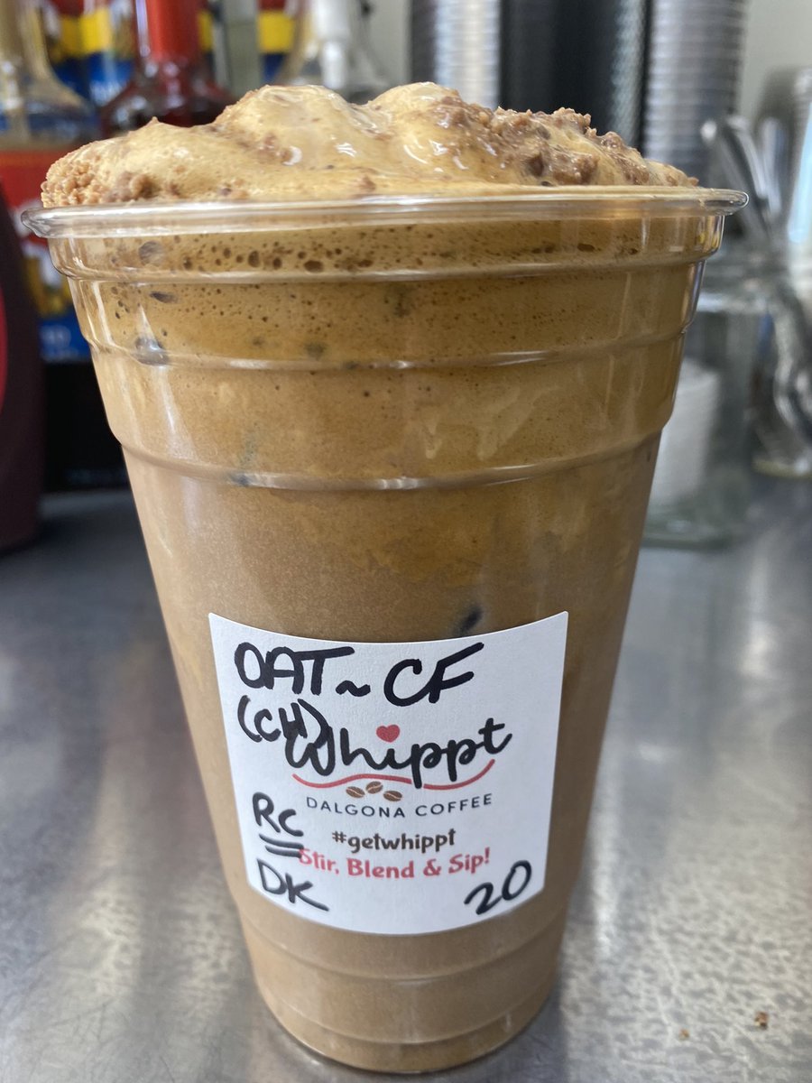 Chocolate Fudge Dark Roast Whippt Coffee Made with Chocolate Milk Topped with Reese’s Cups 🤤😋 #heaveninacup #whipptcoffee #downtownwooster #woosterohio #issamovement #liquidgold #sweettoothheaven #vegan #whipptdalgonacoffee #whippt #getwhippt #SupportSmallBusinesses