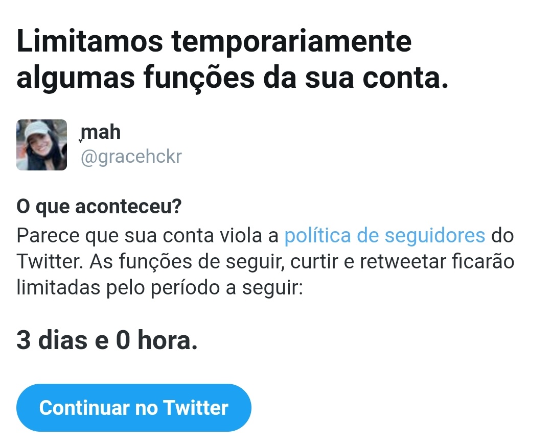 gracehckr's tweet photo. oi gente aqui é a mah (@gracehckr ) fui block por 3 dias, então vou ficar por aqui!!
deem rt pra chegar em mais moots pfv https://t.co/dzVtuMwB2u
