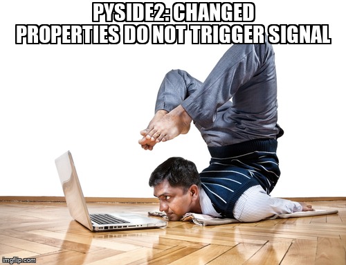 overflow_meme's tweet image. PySide2: Changed Properties do not trigger signal stackoverflow.com/questions/6922… #qt #python #qt5 #pyside #pyside2