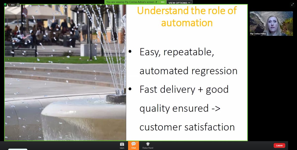 appium_conf's tweet image. Pip Corina-Adina exploring how testers add value to their organization in her keynote at #AppiumConf2021.
@imalittletester #Appium #NonFunctionalTesting #SelfCare #QualityEngineering @appiumtraining