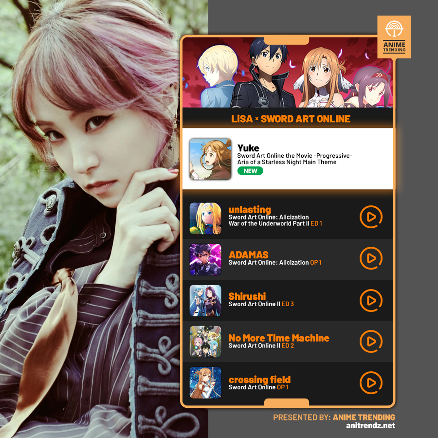 Anime Trending Lisa Is Set To Sing Another Theme Song For Sword Art Online What Has Been Your Favorite Sao Theme Song From Her So Far Watch Sao Progressive