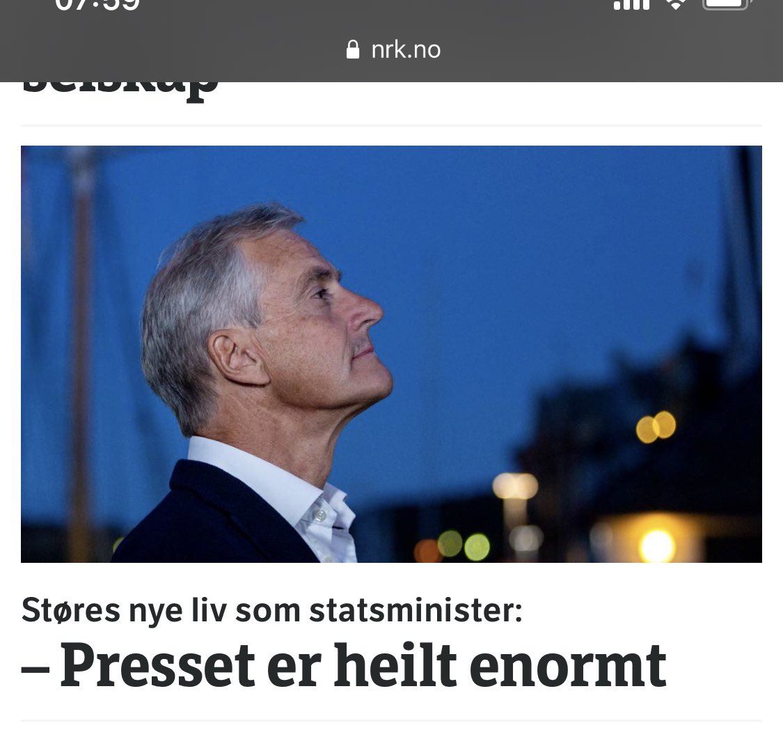 Hvordan skal Støre klare seg i 4 år hvis presset allerede er så enormt?