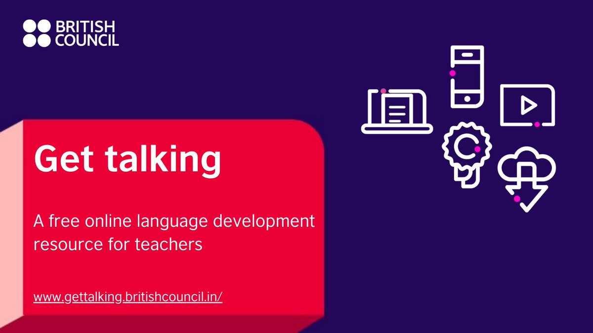 Share with your network! Get talking is a free online resource that helps teachers learn simple English phrases for the classroom. Participants get a certificate on completion of 20 videos. Find out more: bit.ly/3kiC6jz 

#TeacherDevelopment #LearnEnglish