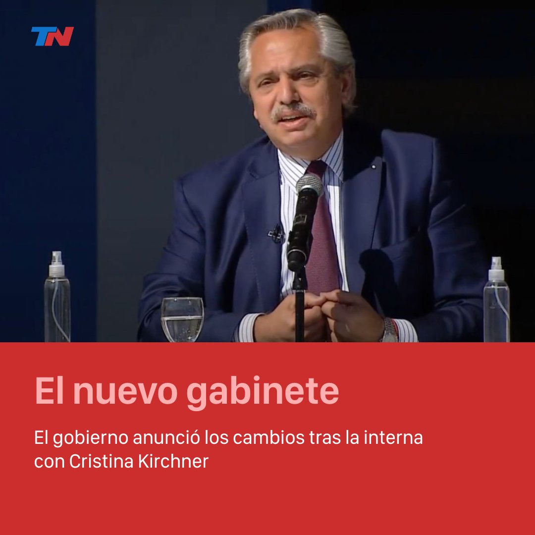 EL NUEVO GABINETE DE ALBERTO FERNÁNDEZ tn.com.ar/politica/2021/…