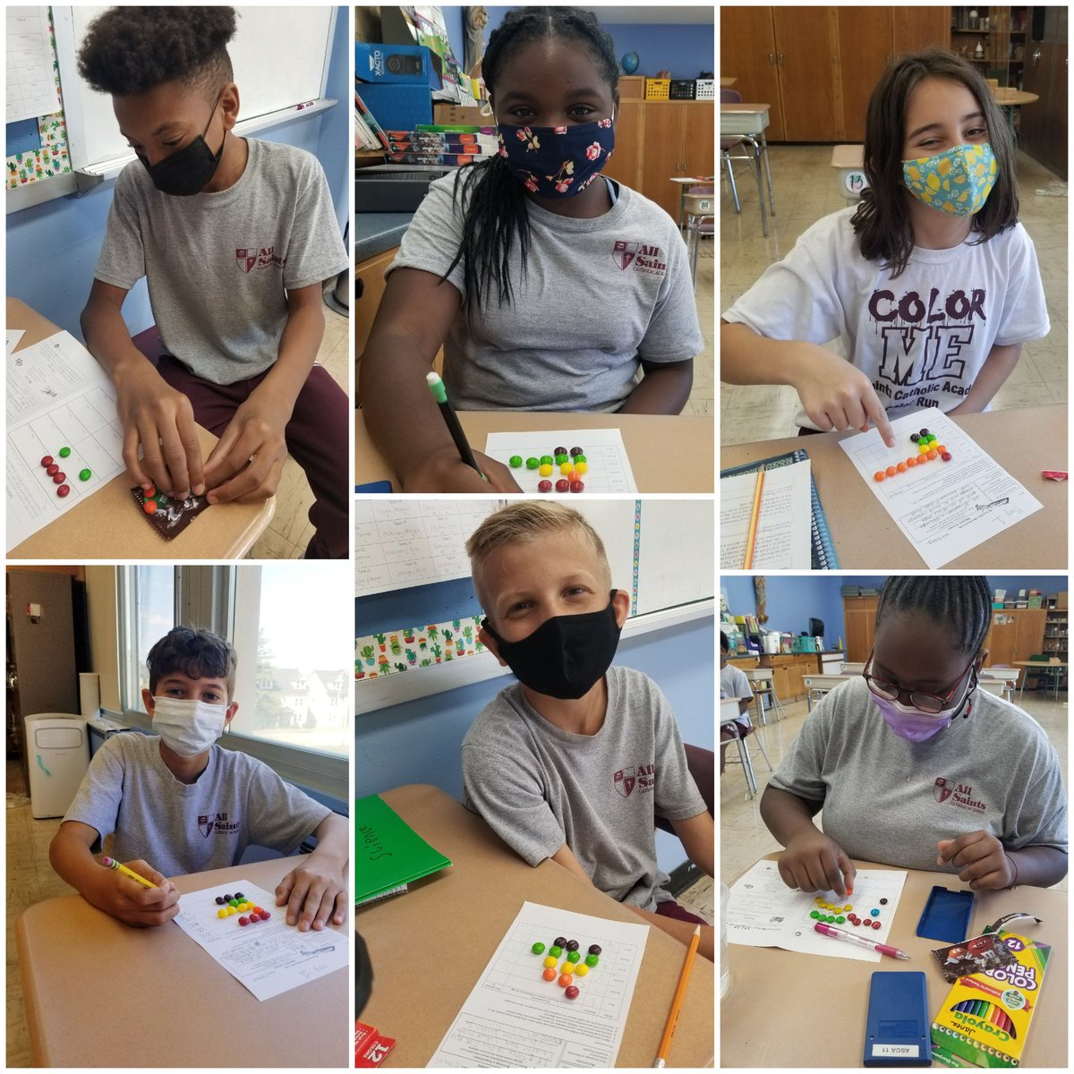ASCAMrsNova's tweet photo. 6th-8th grade ended their first full week of science classes by putting their Scientific Method skills to the test. Students were able to predict, test, analyze, graph, and calculate the percentage of each color in their fun size pack. @ASCA_Albany @RCDASchools https://t.co/p7rs5Ea46l