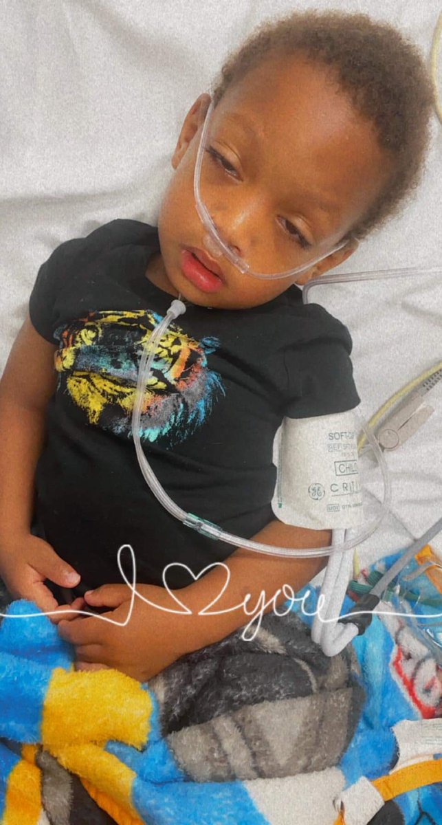 brunelldonald's tweet photo. Please send a prayer for Khy’Vail. His oxygen levels keep dropping below 90 so he will be admitted into Children’s Hospital. Khy’Vail has tested positive for RSV! Prayer request by Kia Rodgers, Khy'Vail's mom! 🙏🏽 https://t.co/Gw7Q54s197