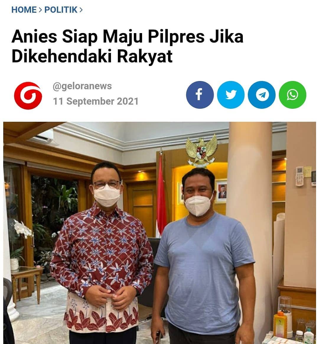 Mdy_Asmara1701's tweet photo. Hayo siapa yang menghendaki Pak Anies Baswedan maju pilpres?

Tunjukkan pesonamu https://t.co/WZpYGgT8tQ