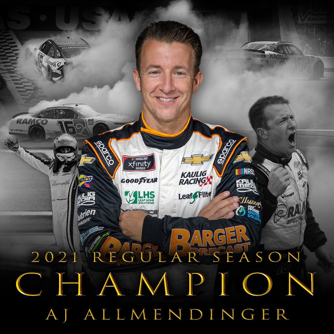 For the first time in team history…

WE ARE THE REGULAR SEASON CHAMPIONS! 🏆

#FoodCity300 | #TrophyHunting