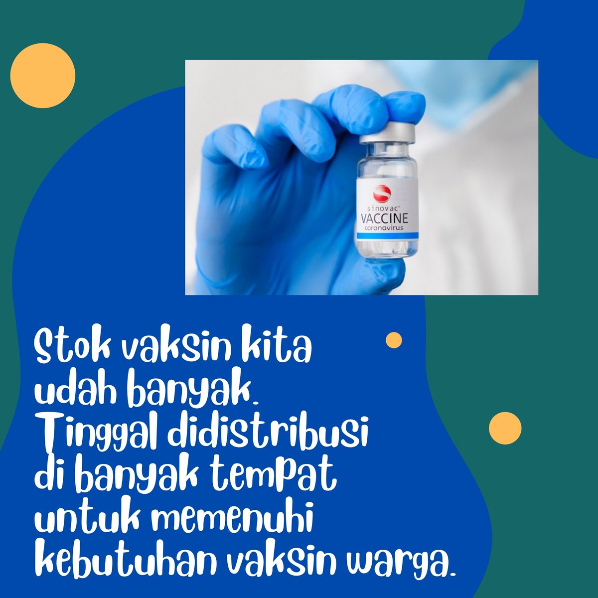 Kamu udah vaksin belum? Jika belum, yuk segera vaksin. Saat ini stok vaksin di Indonesia jumlahnya banyak dan tinggal didistribusikan ke banyak tempat untuk memenuhi kebutuhan vaksin warga.

Kamu udah vaksin dosis berapa?