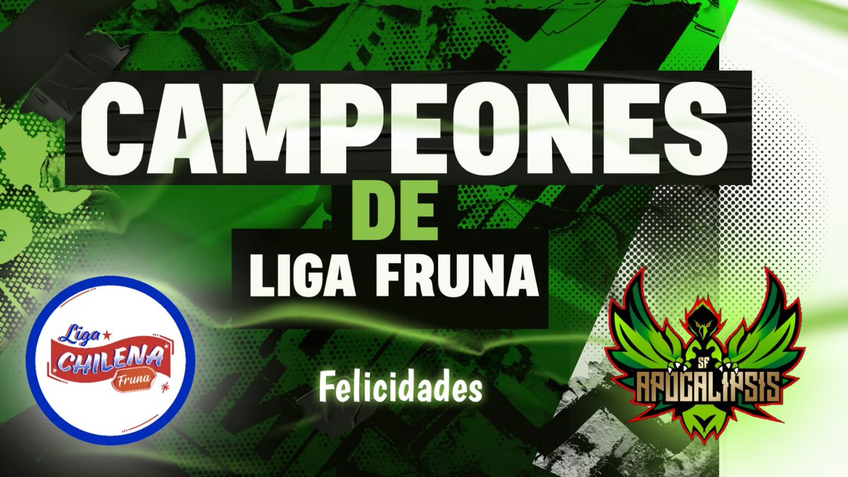 Sf.apocalipsis.sports (@sf_apocalipsis) on Twitter photo Partido | #clashroyalconchill 🌶️🐉
Felicitaciones fenix grandes
Campeón de la liga fruna
🏆 <a href="/LigaFruna_CL/">Liga Chilena Fruna</a>
⭐🏆🐉🎉
⭐ @Michael31Cr <a href="/Snchezcr2/">Sánchez</a>
Wolf, teorema, <a href="/CarlosHRosalesx/">Carlos H Rosales</a>
<a href="/DOMINGO____7/">DØMÎNGØ7</a> <a href="/halabi_felipe/">Felipe Halabi</a> <a href="/THEPEKKA13/">THE PEKKA</a> Partido | #clashroyalconchill 🌶️🐉
Felicitaciones fenix grandes
Campeón de la liga fruna
🏆 <a href="/LigaFruna_CL/">Liga Chilena Fruna</a>
⭐🏆🐉🎉
⭐ @Michael31Cr <a href="/Snchezcr2/">Sánchez</a>
Wolf, teorema, <a href="/CarlosHRosalesx/">Carlos H Rosales</a>
<a href="/DOMINGO____7/">DØMÎNGØ7</a> <a href="/halabi_felipe/">Felipe Halabi</a> <a href="/THEPEKKA13/">THE PEKKA</a>
