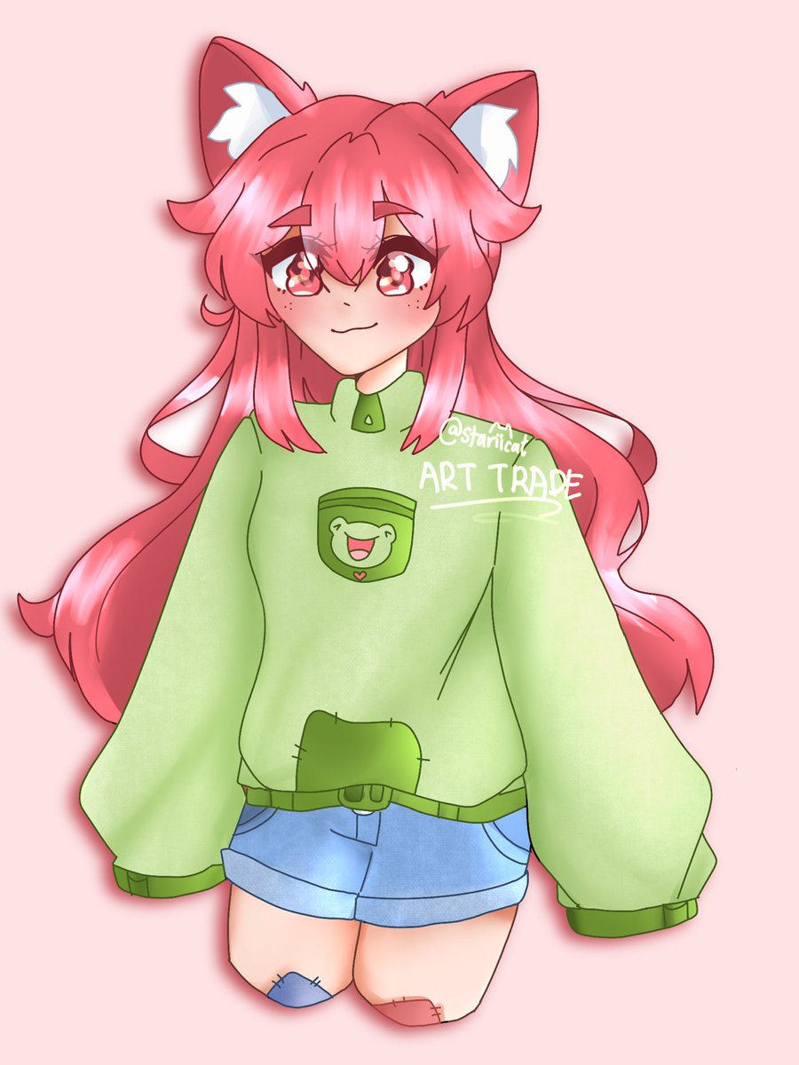 stariicat's tweet photo. art trade for @JAMIF1ED ! super cute oc :D Scroll down her account to see her part of the art trade :))

#arttrade #art #robloxartist #animeart #oc #originalcharacter https://t.co/tFPyS2mSeC