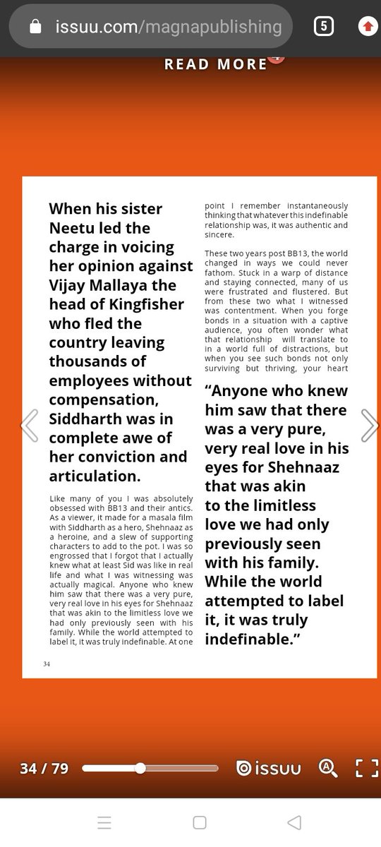 Ammiee15096071's tweet image. StarDust Magazine me #SidNaaz ke upar article aaya🥺🥺