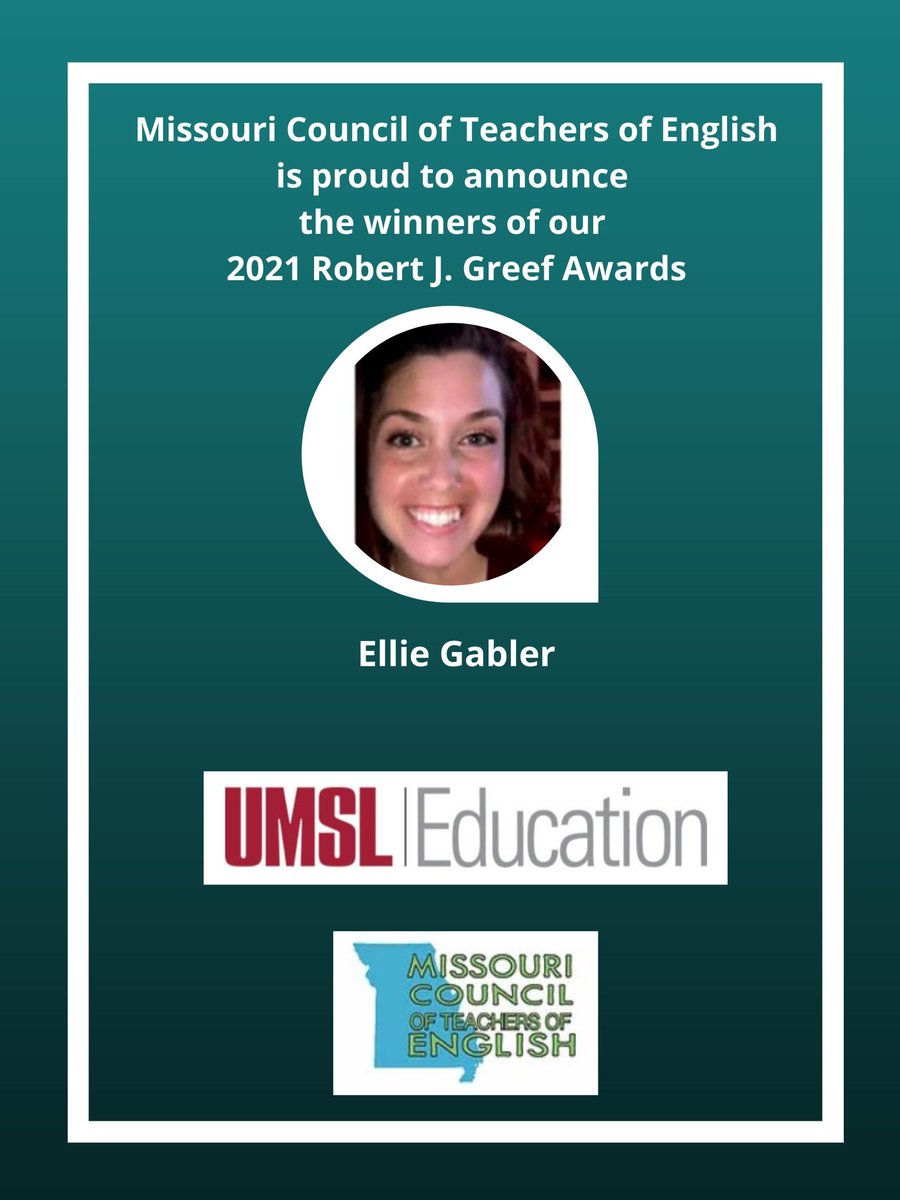 The Robert J. Greef Award celebrates English education majors and their nominating English Ed programs from across the state of Missouri. Many of these winners are entering the classroom this fall as our newest ELA educators. Congratulations to all our winners! @ncte