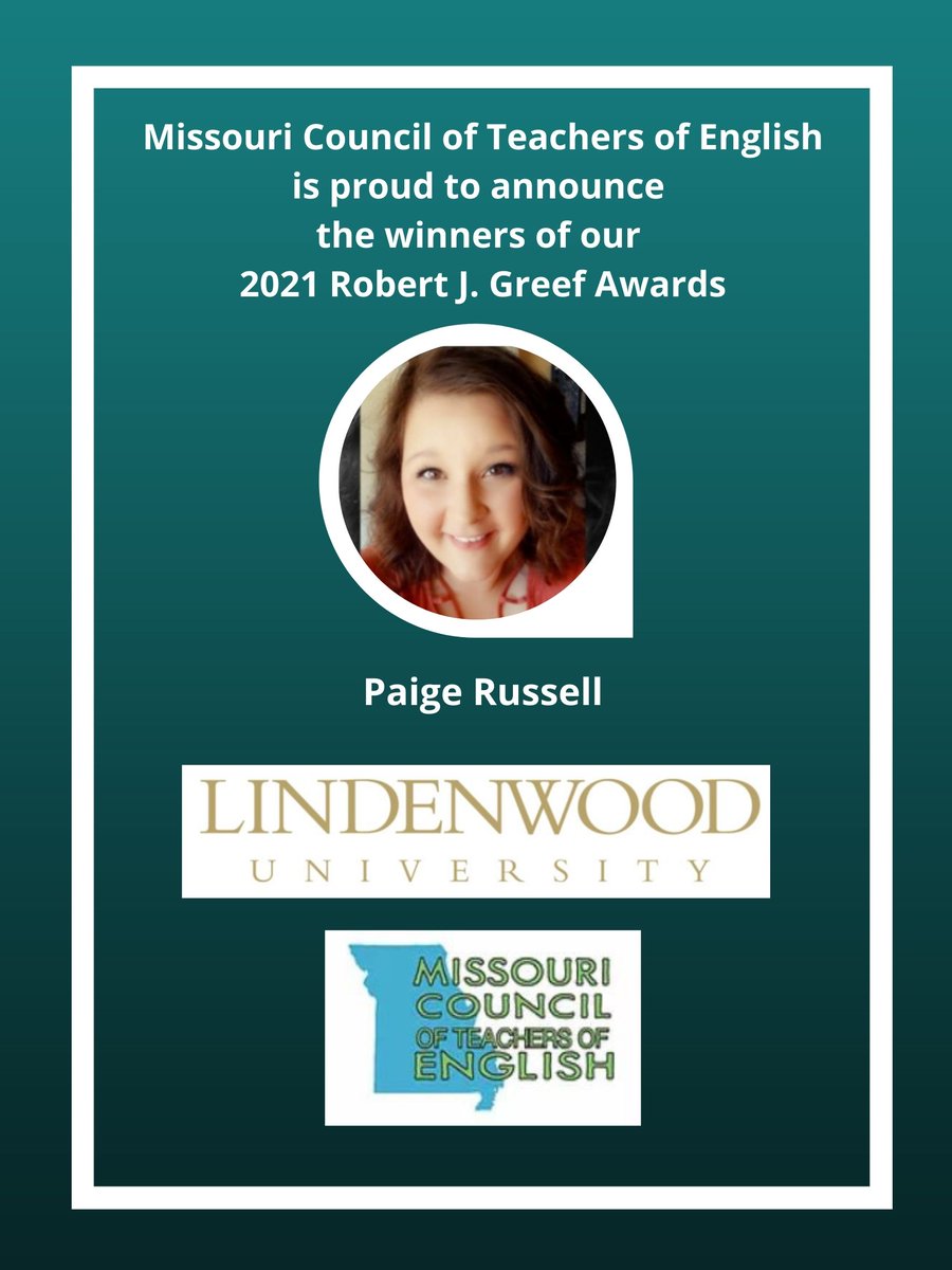 The Robert J. Greef Award celebrates English education majors and their nominating English Ed programs from across the state of Missouri. Many of these winners are entering the classroom this fall as our newest ELA educators. Congratulations to all our winners! @ncte