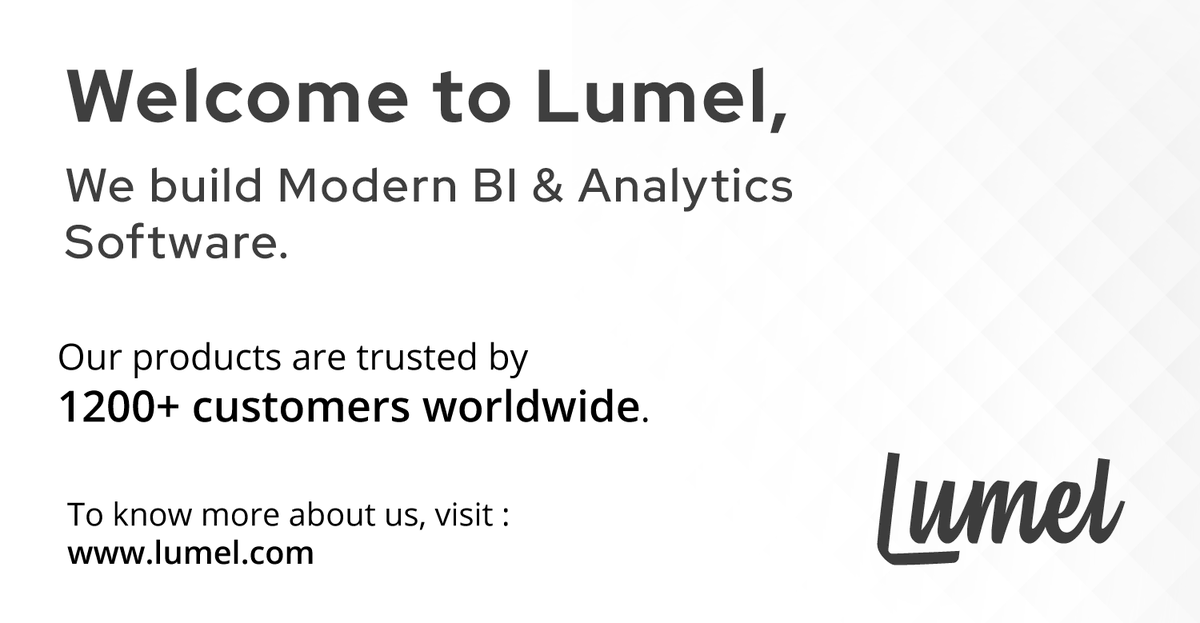 lumel_tech's tweet image. Lumel - The Modern BI &amp;amp; Analytics Software Company. Know more about us: lumel.com

#analyticsplatform #businessintelligencetools #visualstorytelling #bestcompaniestoworkfor