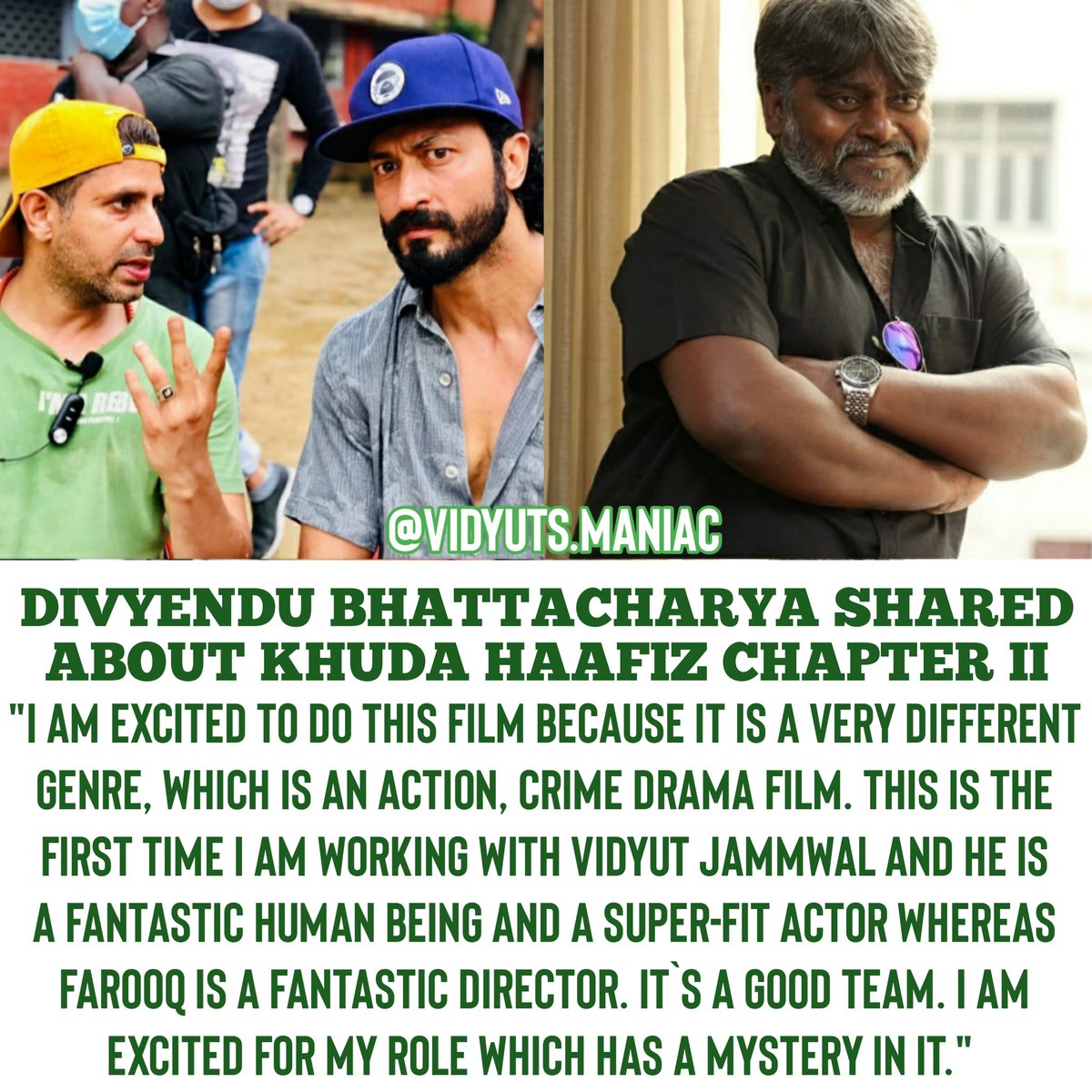 #Mirzapur2 fame actor #DibyenduBhattacharya shared about #khudahaafizchapter2, actor @VidyutJammwal and director @faruk_kabir.
.
#KhudaHaafizChapterII #KhudaHaafizChapterIIAgniPariksha