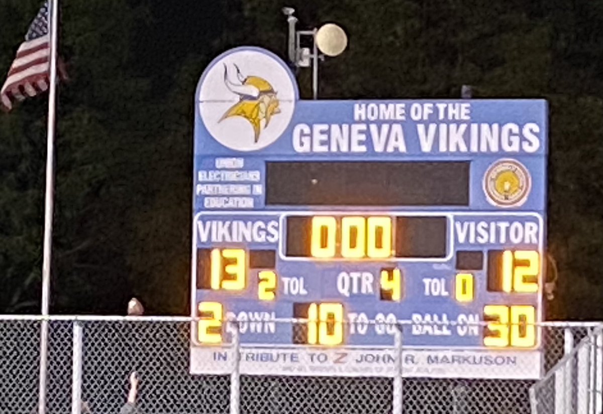 GHS_ILathletics's tweet image. Final: @GenevaViking 13- WWS 12