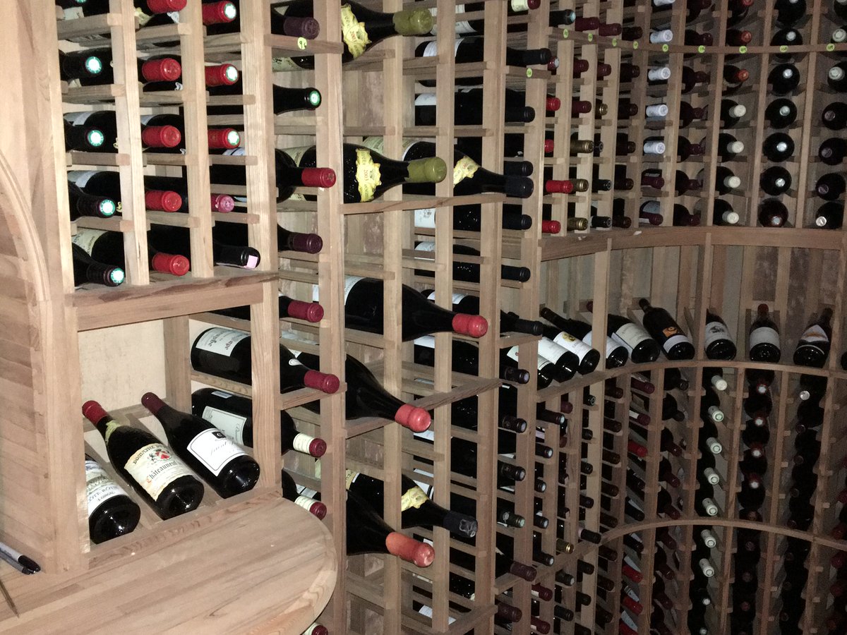 RussellVine1981's tweet image. Being pared down a lot recently as we prepare to downsize. It held about 3000 bottles at its prime and is under the house so it stayed naturally cool. I built it 22 years ago and its under the office and our bedroom which is a second story so stays really even in temperature