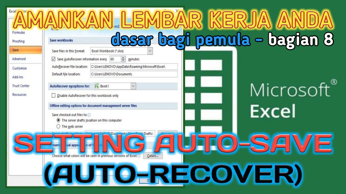 erby_westjava's tweet image. kadang kesel lagi bikin tugas atw bikin laporan,
komputer/laptop tiba2 HANG
lupa simpan hasil kerjaan.. akhirnya bikin ulang

video ini bisa jadi solusi buat pengguna excel
CARA SETTING AUTOSAVE DI EXCEL
youtu.be/0FlXge7nZ1g