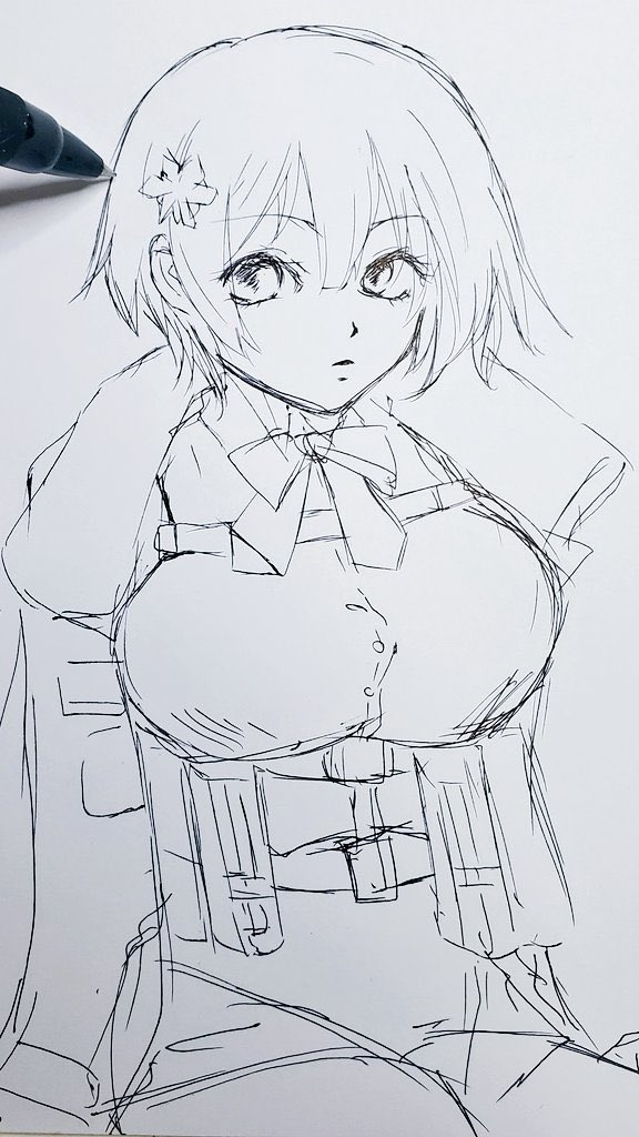 「以前描いたVSK-94さんと比べて、少しは画力上がってきたと思いたい…。 #ドル」|花田麻実子🇯🇵MAMIKO HANADAウクレレ＆サバゲー大好きVoice actor！のイラスト