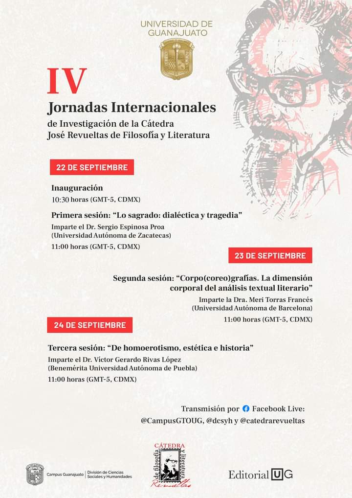 Revueltas_UG's tweet photo. ⏰CAMBIO DE HORARIO⏰
Inauguración miércoles 22 de septiembre 10:30 am
¡Los esperamos!✒ https://t.co/8lWsjDJ15Q