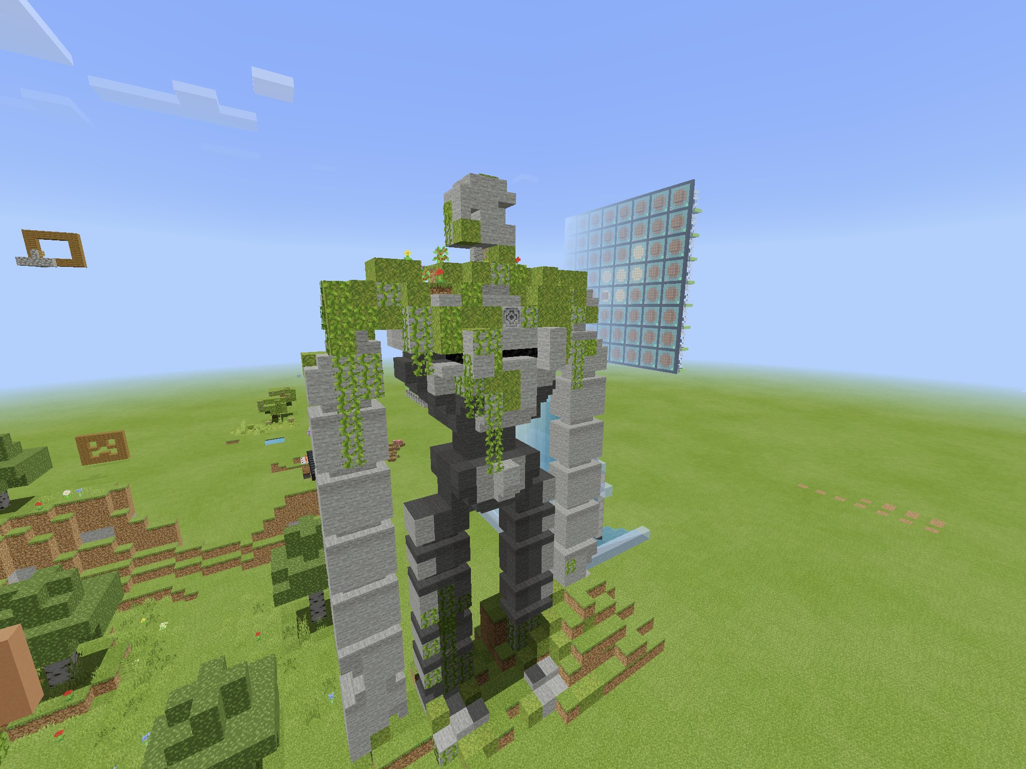 Danshin マイクラ マインクラフト フレンドの建築サーバーにて ラピュタのロボット兵を作りました 顔がイマイチですがなかなか良くできたと思います T Co Hnij6gst57 Twitter