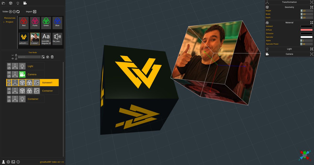 valhollrt's tweet image. @valhollrt #Odin ver 0.1.5 {codeName: 'Raise Up' }, We can apply our Materials and Texture assets on the containers. Coming soon!