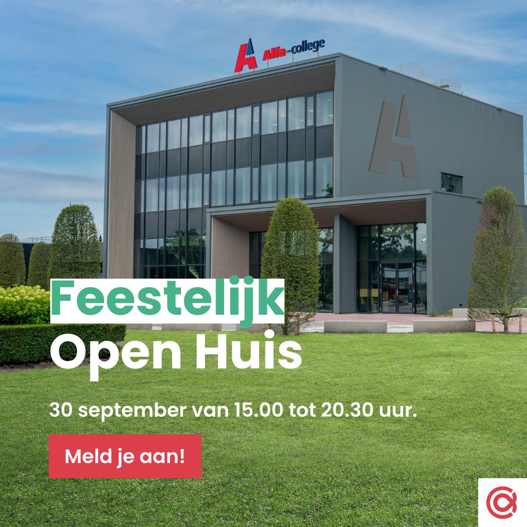 🎉🥳Yes! Onze ‘nieuwe’ school is af. Dit willen we jullie graag laten zien. Ontdek ons moderne schoolgebouw en voorbeelden van duurzaamheid in de praktijk op donderdag 30 september. Meld je aan via: alfa-college.nl/openhuis #hoogeveen #opening #openhuis #mbo