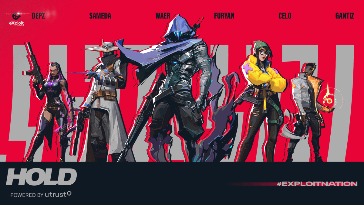 exploitgg_'s tweet photo. Anunciamos a nossa entrada no @PlayVALORANT com estes fantásticos jogadores!
Bem-vindos à #eXploitNation!
🔫 @SRDepz
🔫 @samedaVAL
🔫 @WaerVL
🔫 @furyan2k
🔫 @putocelo
🔫 @gantizval
#HOLDThatWin https://t.co/aSqRJkjI7Q